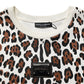 Dolce & Gabbana Multicolor Leopard Print Crew Neck T-shirt