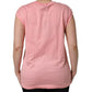 Dolce & Gabbana Pink Cotton DG Logo Round Neck Tank T-shirt