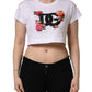 Dolce & Gabbana White DG Floral Cotton Jersey Crop T-shirt