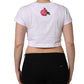 Dolce & Gabbana White DG Floral Cotton Jersey Crop T-shirt