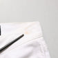 Dolce & Gabbana White Cotton Skinny Mid Waist Denim Jeans