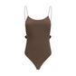 Jacquemus Brown Polyamide One-Piece Swimsuit