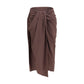 Jacquemus Brown Polyester Midi Skirt