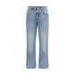 Brunello Cucinelli Blue Cotton Straight-Leg Jeans