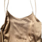Dodo Bar Or Bronze Toned Satin Fringe Hemmed Shawl Midi Dress