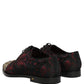 Dolce & Gabbana Black Red Embellished Derby Dress Formal Shoes