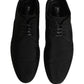 Dolce & Gabbana Black Suede Lace Up Derby Dress Formal Shoes
