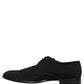 Dolce & Gabbana Black Suede Lace Up Derby Dress Formal Shoes