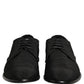 Dolce & Gabbana Black Suede Lace Up Derby Dress Formal Shoes