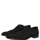 Dolce & Gabbana Black Suede Lace Up Derby Dress Formal Shoes