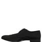 Dolce & Gabbana Black Suede Lace Up Derby Dress Formal Shoes