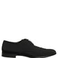 Dolce & Gabbana Black Suede Lace Up Derby Dress Formal Shoes