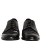 Dolce & Gabbana Black Leather Lace Up Derby Dress Formal Shoes
