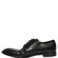 Dolce & Gabbana Black Leather Lace Up Derby Dress Formal Shoes