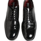 Dolce & Gabbana Black Leather Lace Up Derby Dress Formal Shoes