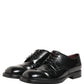Dolce & Gabbana Black Leather Lace Up Derby Dress Formal Shoes