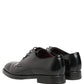 Dolce & Gabbana Black Leather Lace Up Derby Dress Formal Shoes