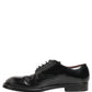 Dolce & Gabbana Black Leather Lace Up Derby Dress Formal Shoes