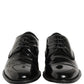 Dolce & Gabbana Black Leather Lace Up Derby Dress Formal Shoes