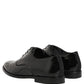 Dolce & Gabbana Black Leather Lace Up Derby Dress Formal Shoes