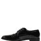 Dolce & Gabbana Black Leather Lace Up Derby Dress Formal Shoes