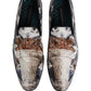 Dolce & Gabbana Multicolor Floral Tapestry Embroidery Loafer Shoes