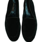 Dolce & Gabbana Green Velvet Slip On Men Flats Loafers Shoes