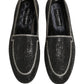Dolce & Gabbana Black Crystal Embellished Men Loafers Shoes