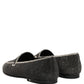 Dolce & Gabbana Black Crystal Embellished Men Loafers Shoes