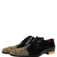 Dolce & Gabbana Black Embellished Men Derby Dress Formal Shoes