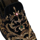 Dolce & Gabbana Black Velvet Embellished Dress Loafers Shoes