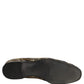 Dolce & Gabbana Gold Striped Sequin Embellished Loafer Shoes