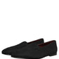 Dolce & Gabbana Black Woven Men Slip On Dress Loafers Shoes