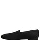 Dolce & Gabbana Black Woven Men Slip On Dress Loafers Shoes