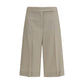 Max Mara Beige Wool Oves Aries Bermuda Shorts