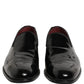 Dolce & Gabbana Black Patent Leather Men Dress Loafers Shoes