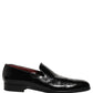Dolce & Gabbana Black Patent Leather Men Dress Loafers Shoes