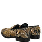 Dolce & Gabbana Black Velvet Embellished Dress Loafers Shoes