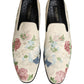 Dolce & Gabbana White Floral Embroidery Dress Loafers Shoes