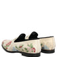 Dolce & Gabbana White Floral Embroidery Dress Loafers Shoes