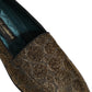 Dolce & Gabbana Gold Lurex Glitter Men Slip On Loafers Shoes