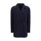 Brunello Cucinelli Blue Wool Oves Aries Full-Length Jacket