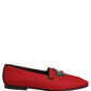 Dolce & Gabbana Red Crown Embellished Dress Loafers Shoes