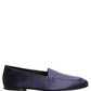 Dolce & Gabbana Navy Blue Satin DG Logo Dress Loafers Shoes