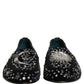 Dolce & Gabbana Black Crystal Embellished Dress Loafers Shoes