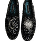 Dolce & Gabbana Black Crystal Embellished Dress Loafers Shoes