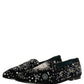 Dolce & Gabbana Black Crystal Embellished Dress Loafers Shoes