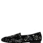 Dolce & Gabbana Black Crystal Embellished Dress Loafers Shoes
