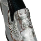 Dolce & Gabbana Gray Baroque Angel Velvet Men Loafers Shoes