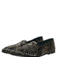 Dolce & Gabbana Black Silver Embellished Dress Loafers Shoes